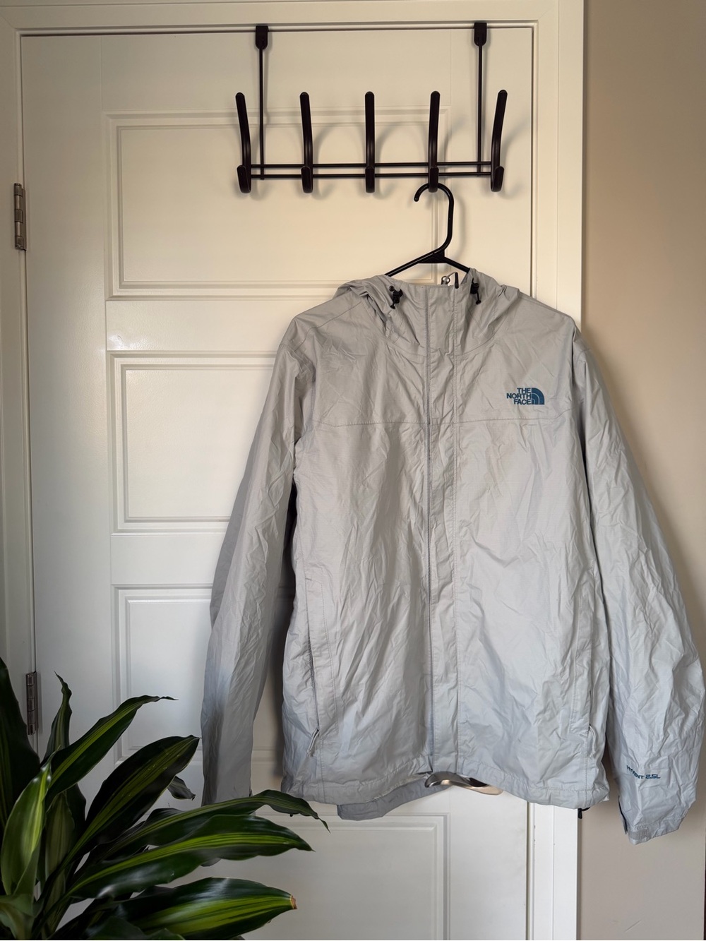 The North Face Light Gray Men's Waterproof Hooded Raincoat